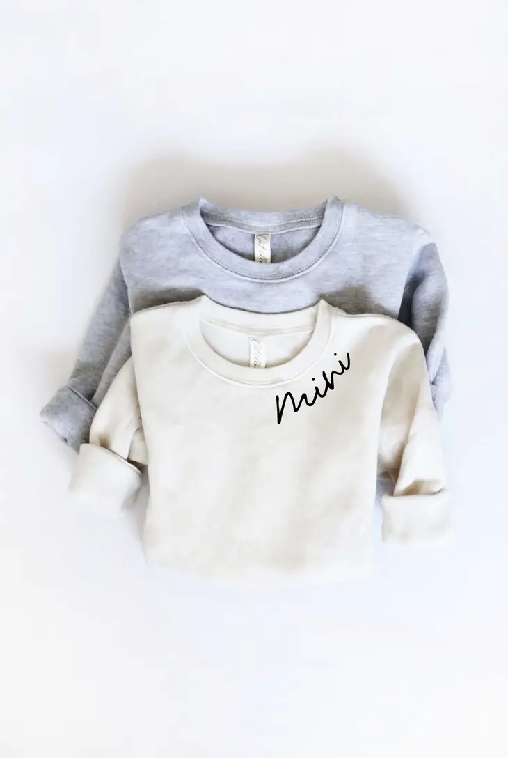 Mini Toddler Sweatshirt, Heather Dust