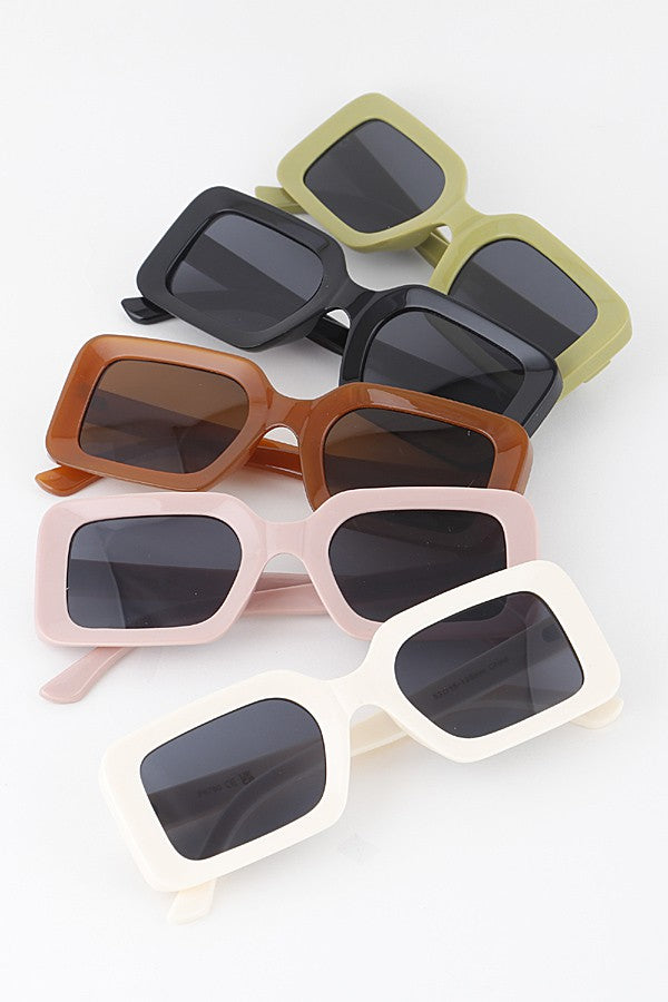 Minimal Block Sunglasses, Multi