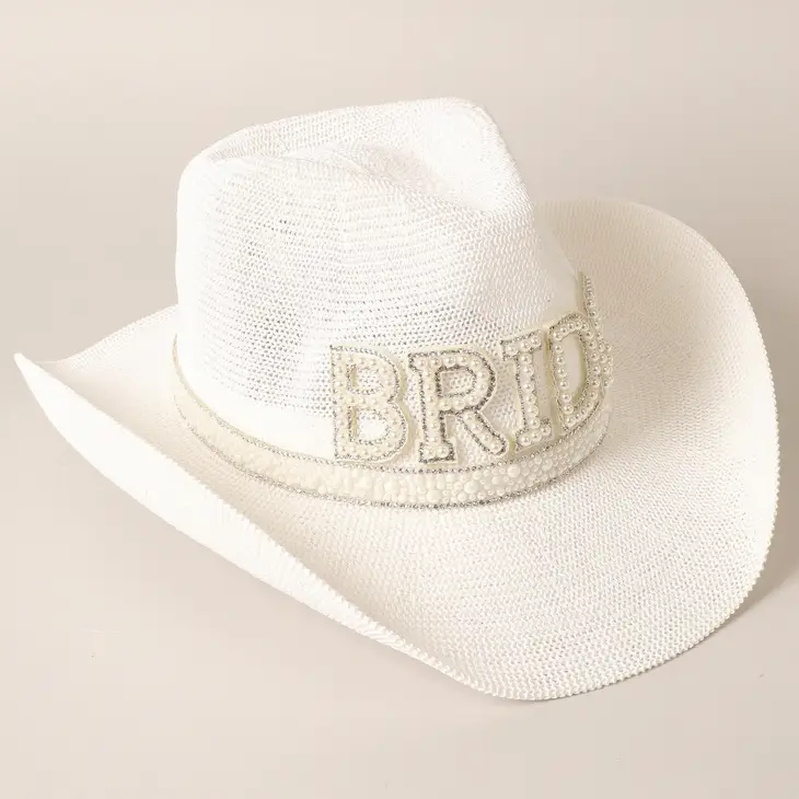 Bride Cowboy Hat, White