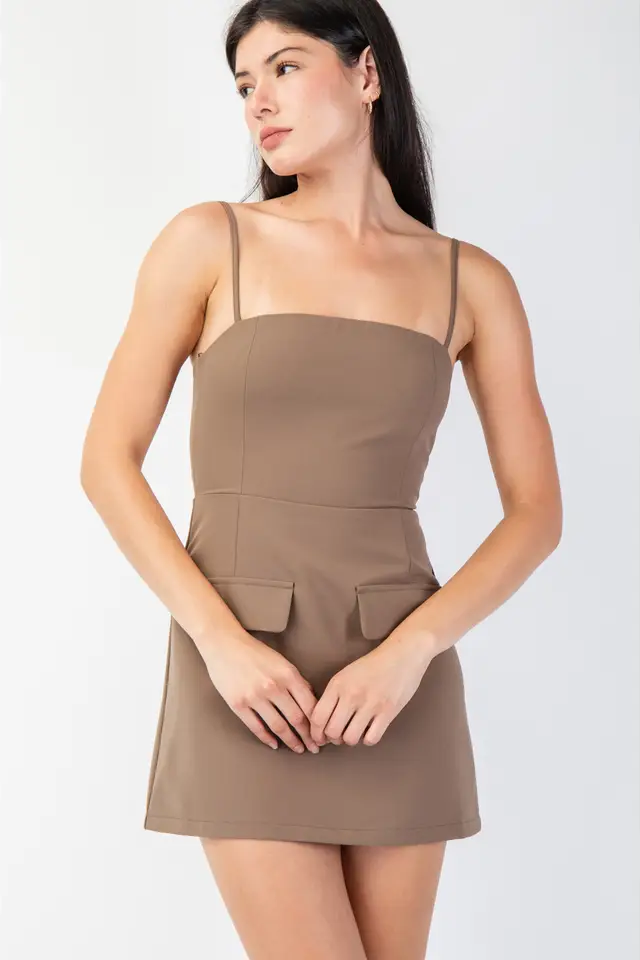 Beige tube top dress best sale