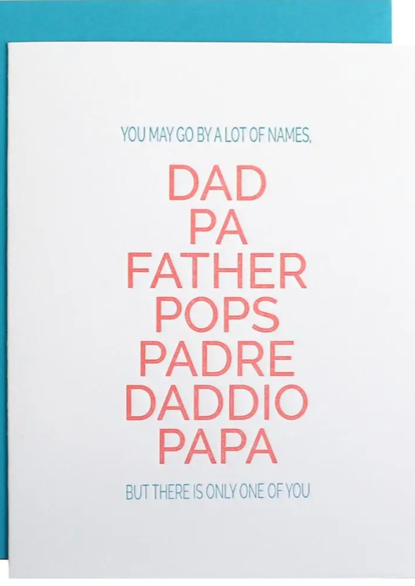 Father By Many Names Card