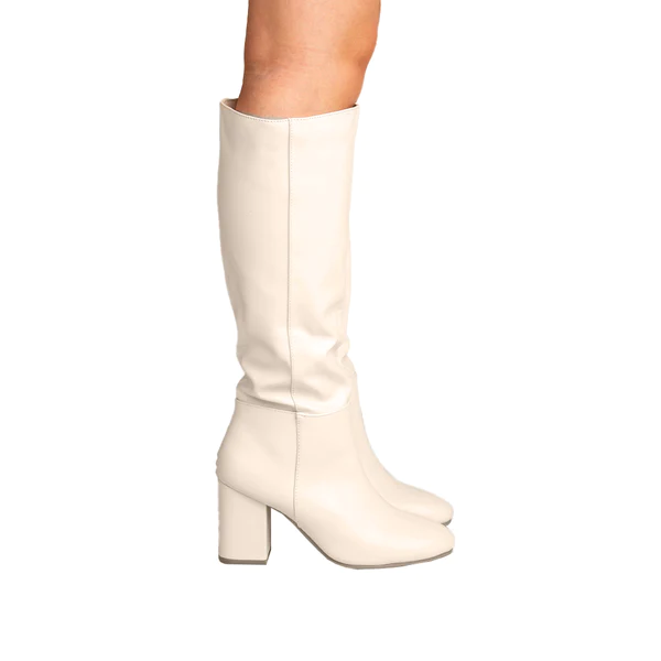 Malone Knee High Boot, Off White