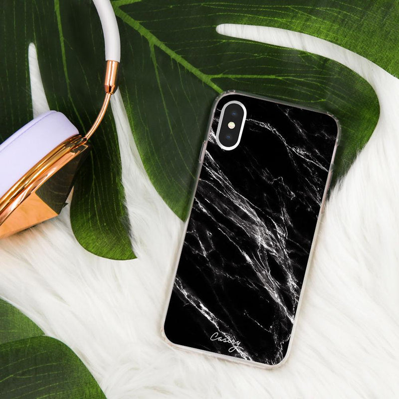 The Casery Phone Case- Black Marble