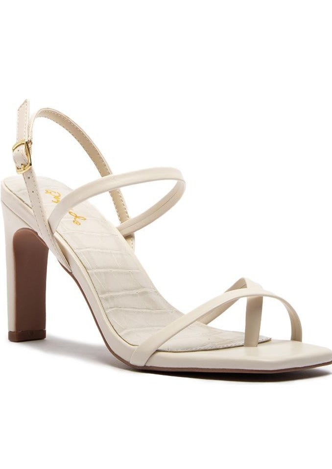 Kaylee Strappy Heel, Off White