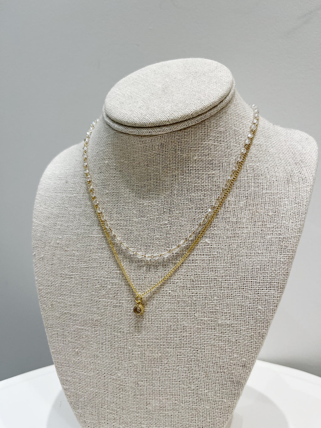 Two Layer Necklace, Gold