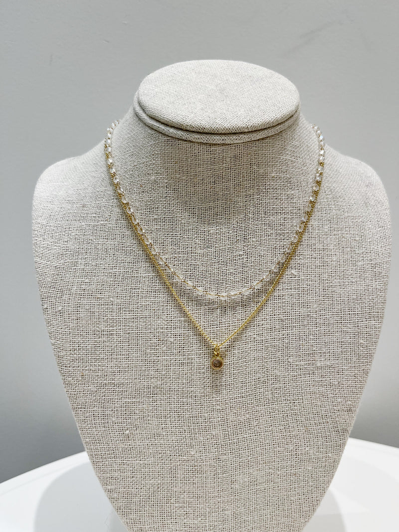 Two Layer Necklace, Gold