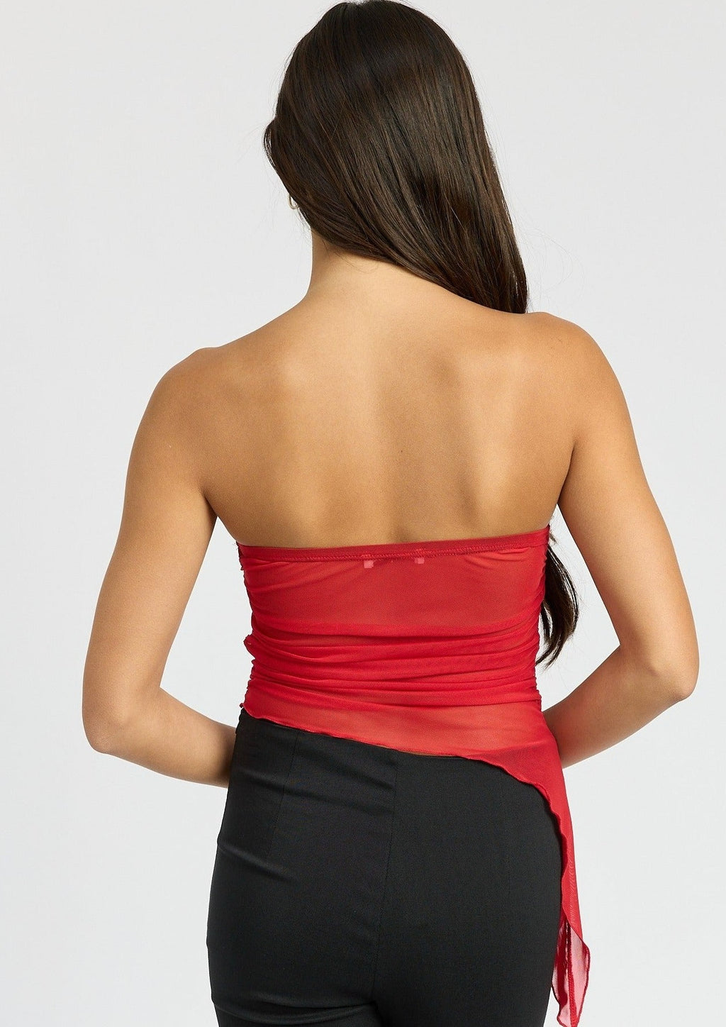 Asymetrical Strapless Top