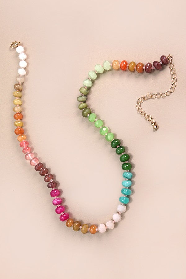 Glass Bead Necklace, Multi