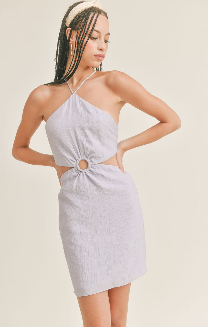 La Quinta Cut Out Mini Dress, Lavender