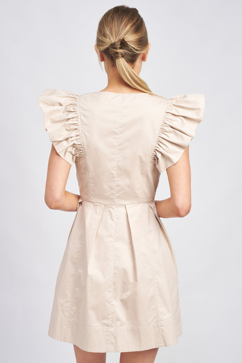 Leighton Mini Dress, Beige