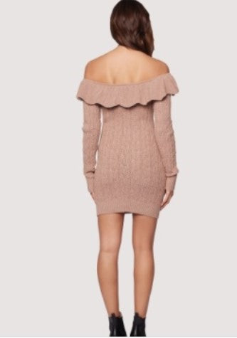 Georgia Mini Sweater Dress, Moss