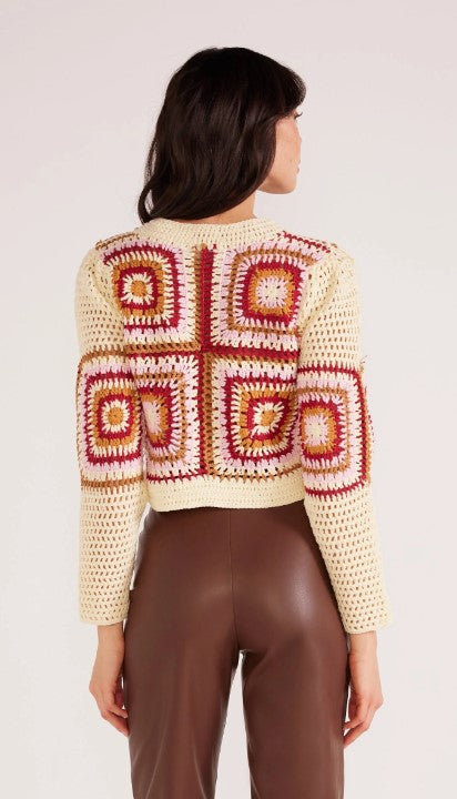Norah Crochet Sweater, Multi
