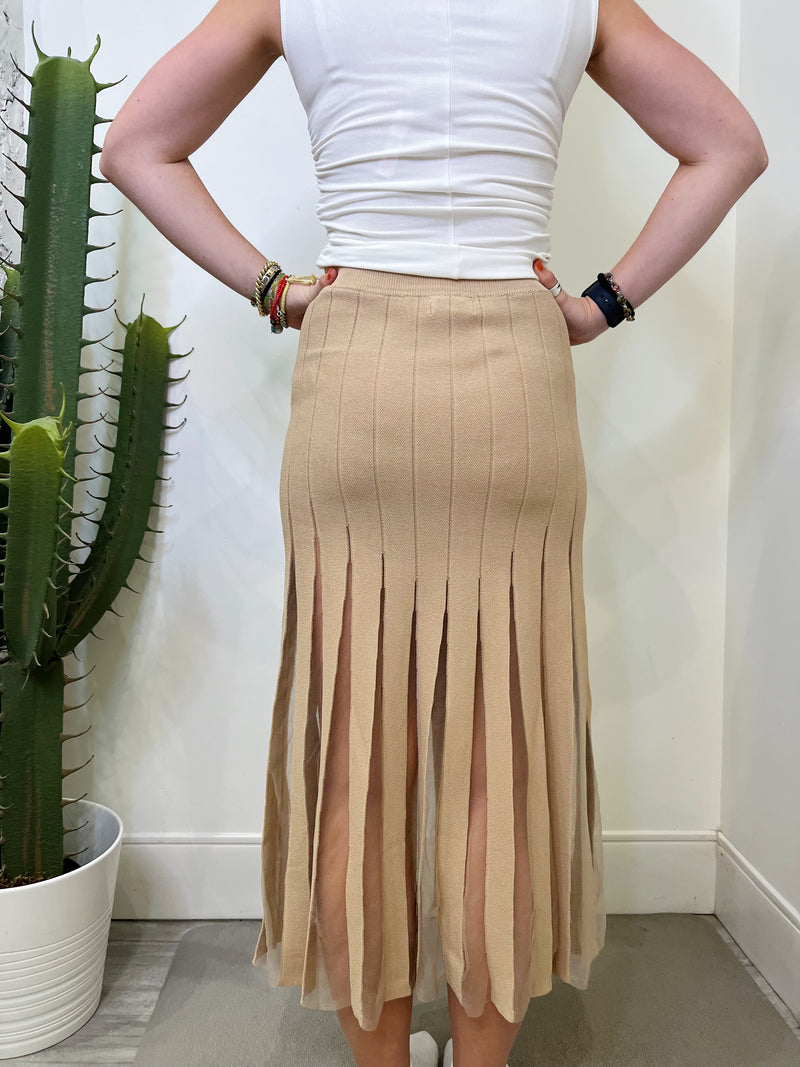 Brianna Midi Skirt, Cream