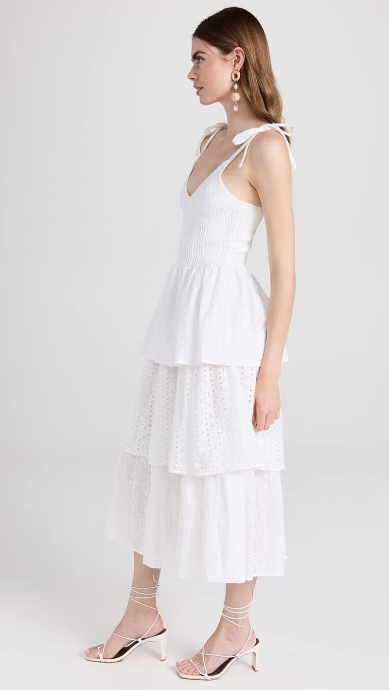 Croix Midi Dress, Off White