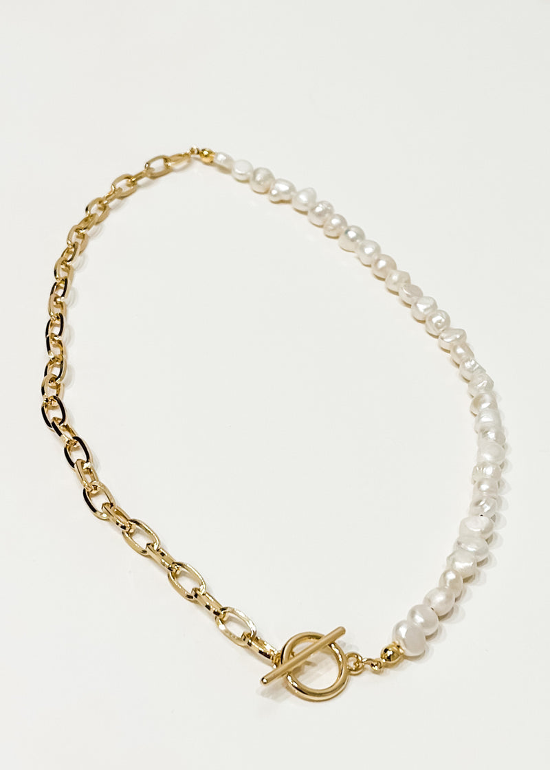 Pearl Paperclip Chain Necklace