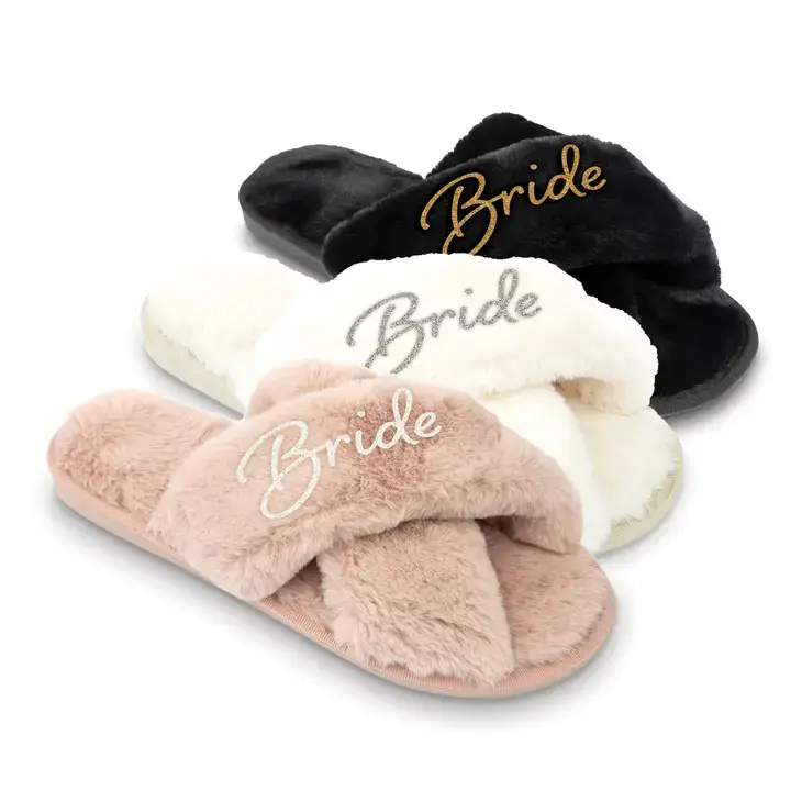 Bride Slippers, White