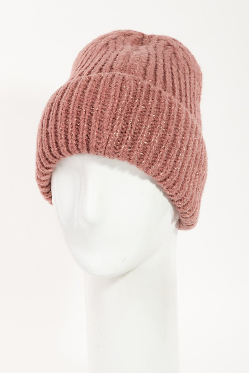 Ribbed Knitted Beanie (Multiple Colors)