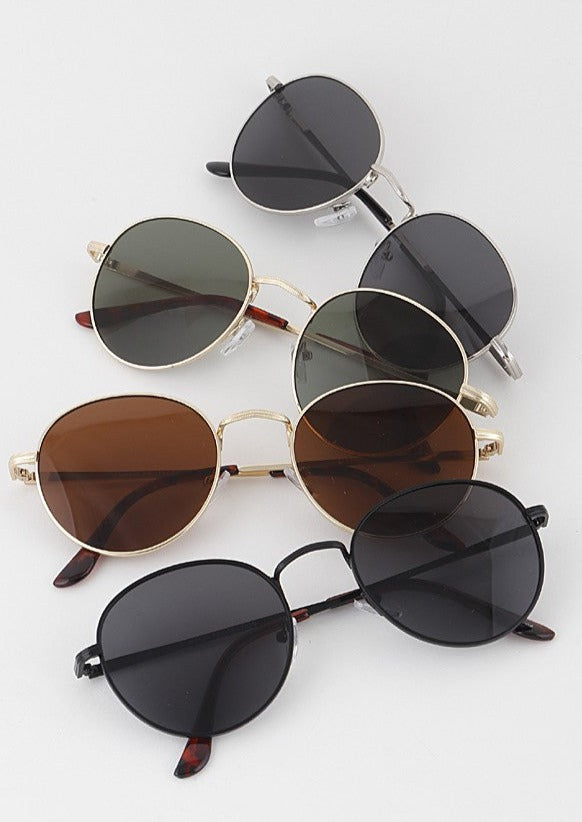 Minimal Round Sunglasses (Multiple Colors)