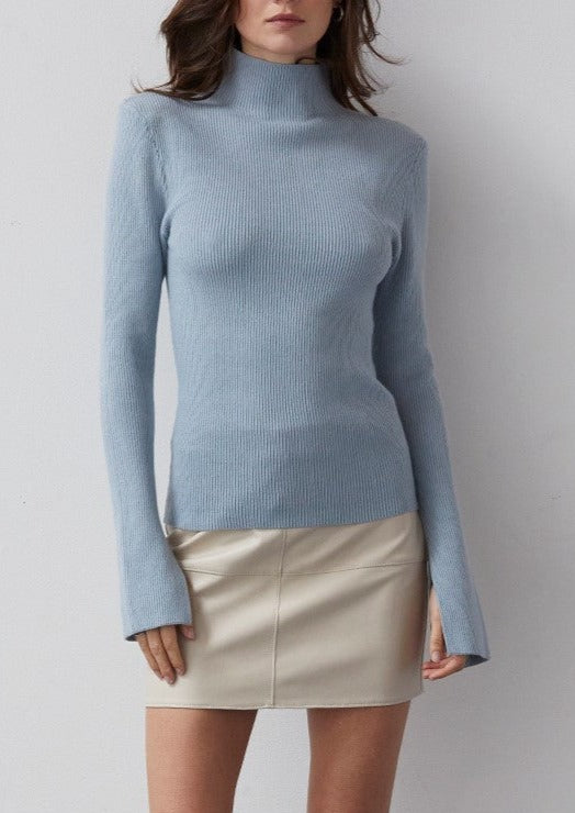 Erika Sweater Top, Ice Blue