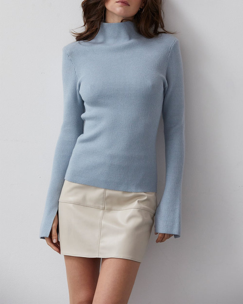 Erika Sweater Top, Ice Blue