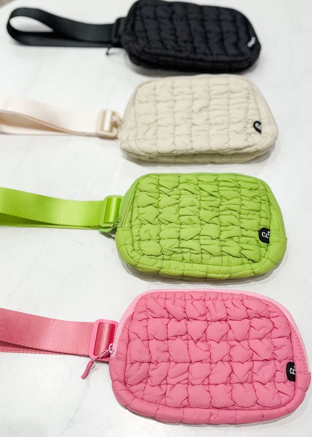 Quilted Puffer Belt Bag (Multiple Colors)