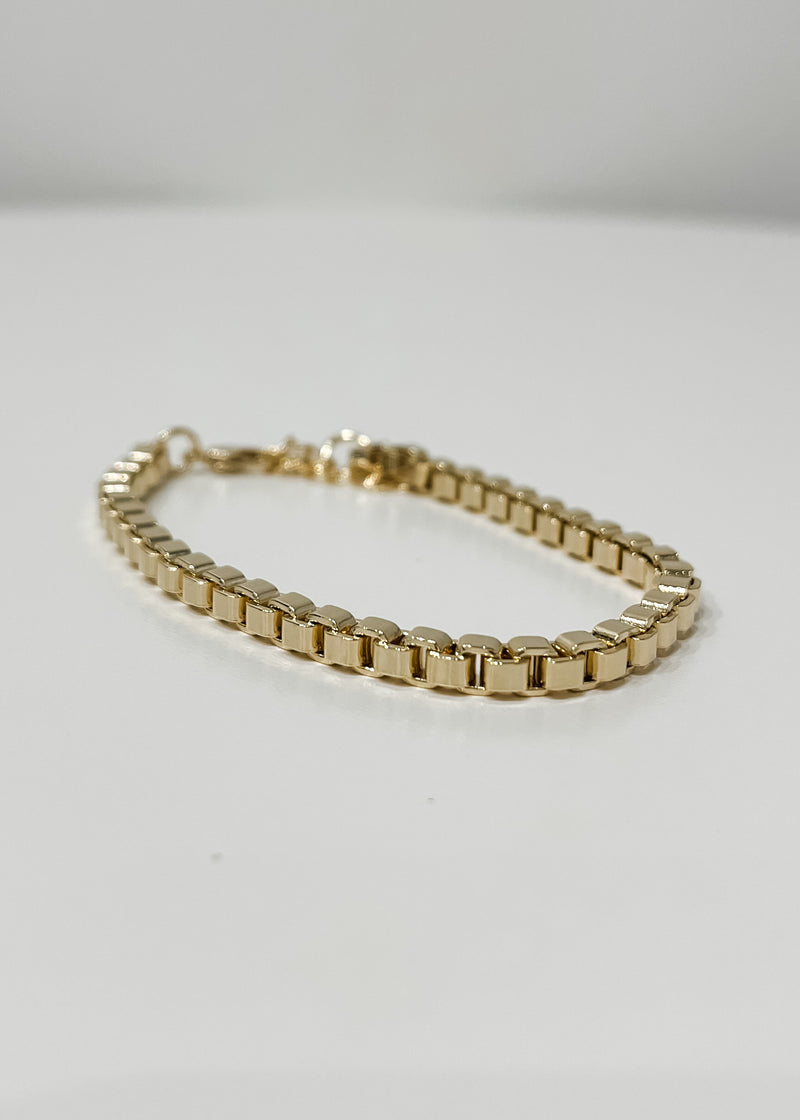 Box Chain Bracelet, Gold
