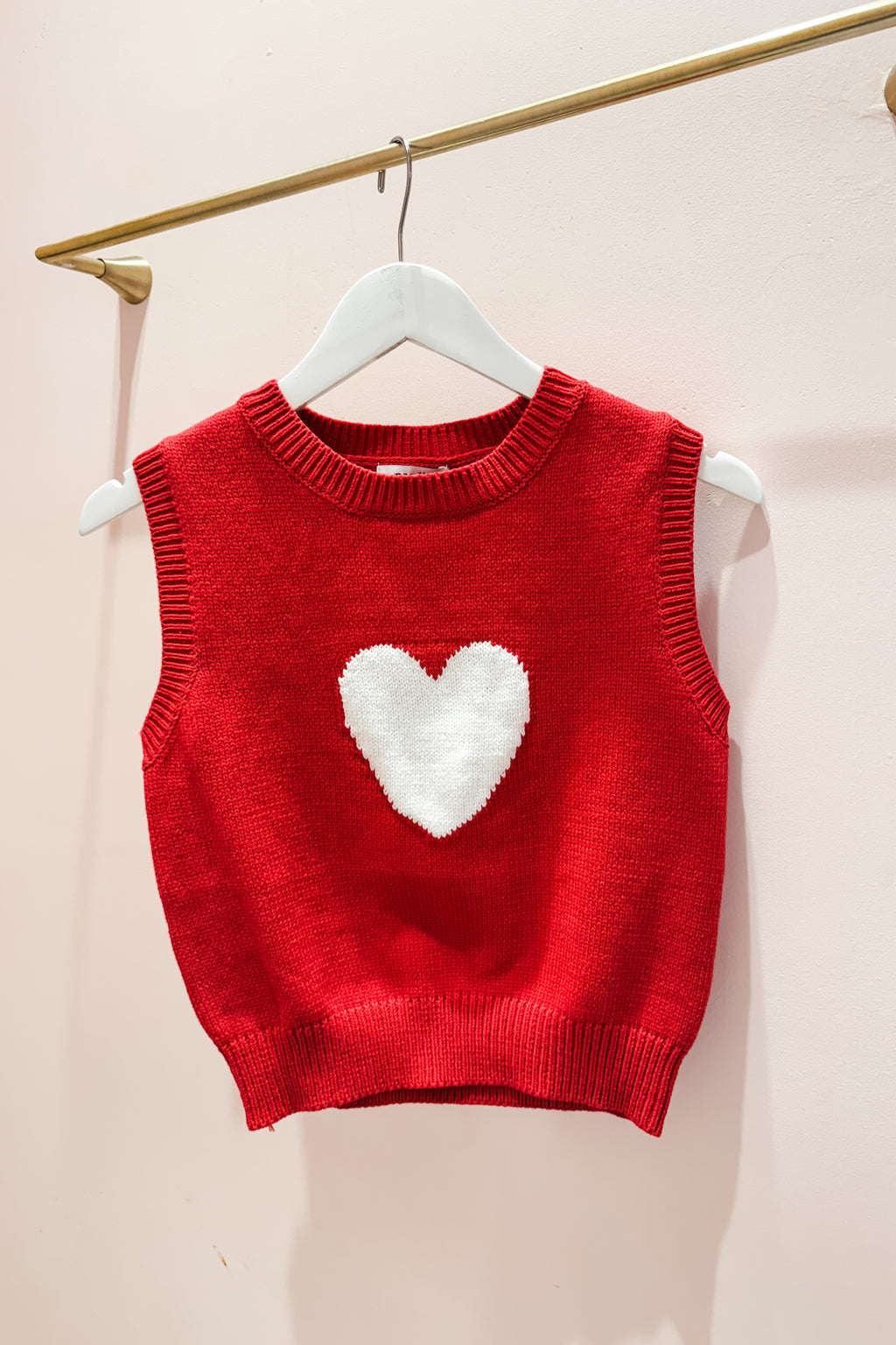 Heart Sweater Vest, Red