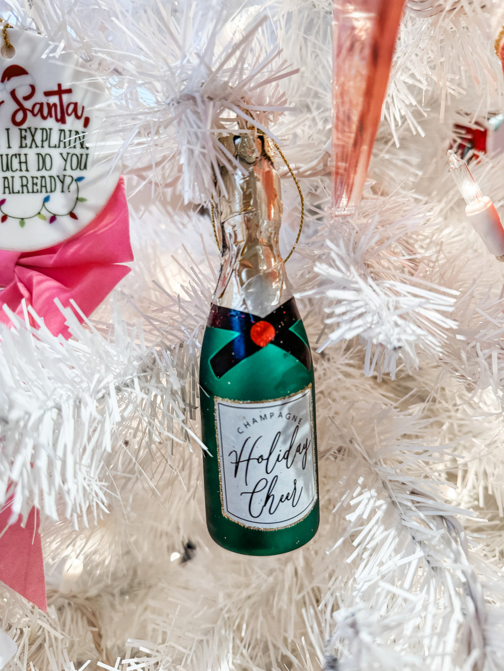 Holiday Cheer Champagne Ornament