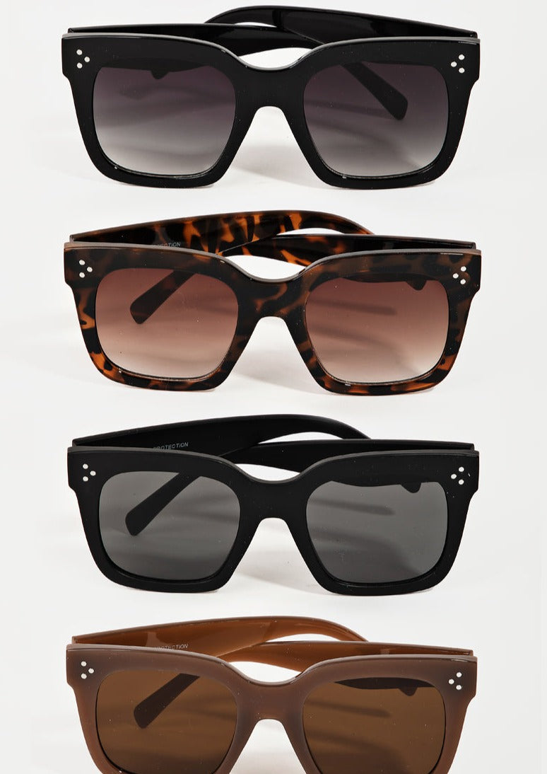 Acetate Frame Sunglasses Set