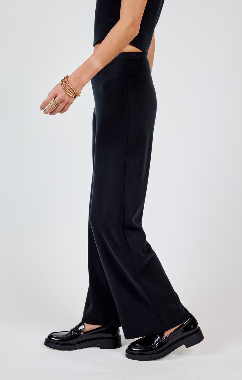 Hustle Knit Wide Leg Pant, Black