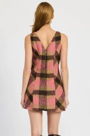 Elizabeth Mini Dress, Brown Rose