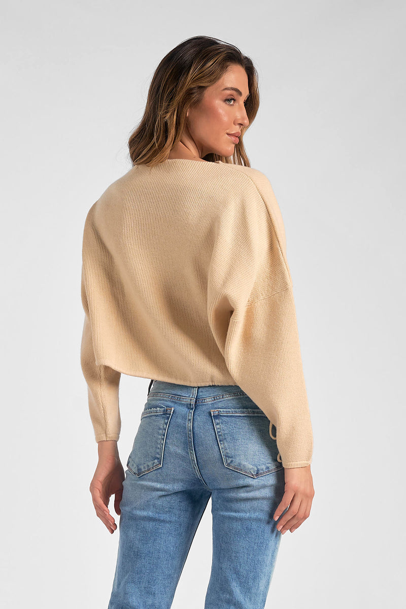 Off the Shoulder Sweater, Cream