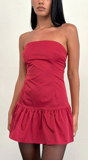 Denama Dress, Red