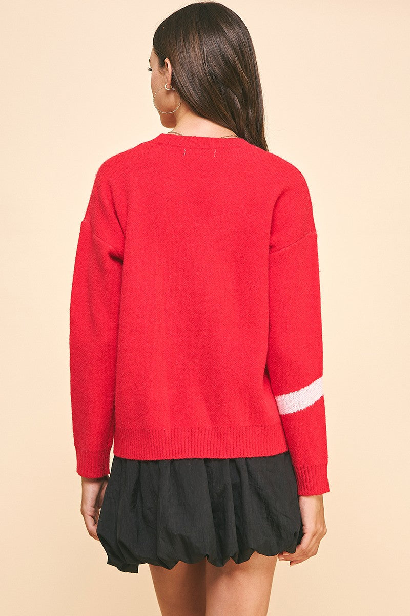 Bow Sweater, Red