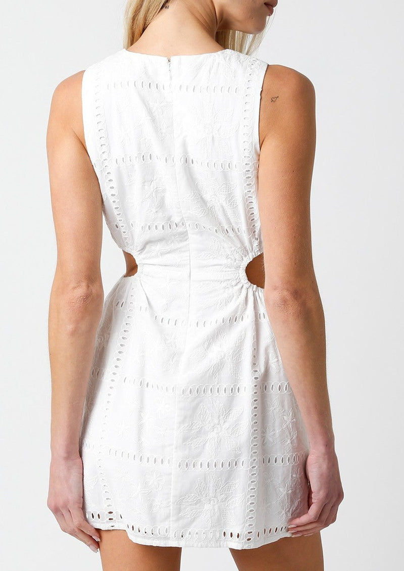 Bridget Cutout Mini Dress, White