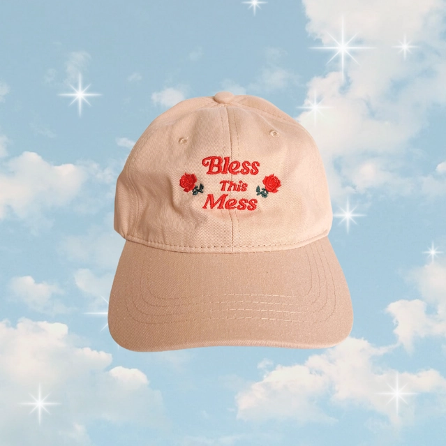 Bless This Mess Dad Hat, Beige