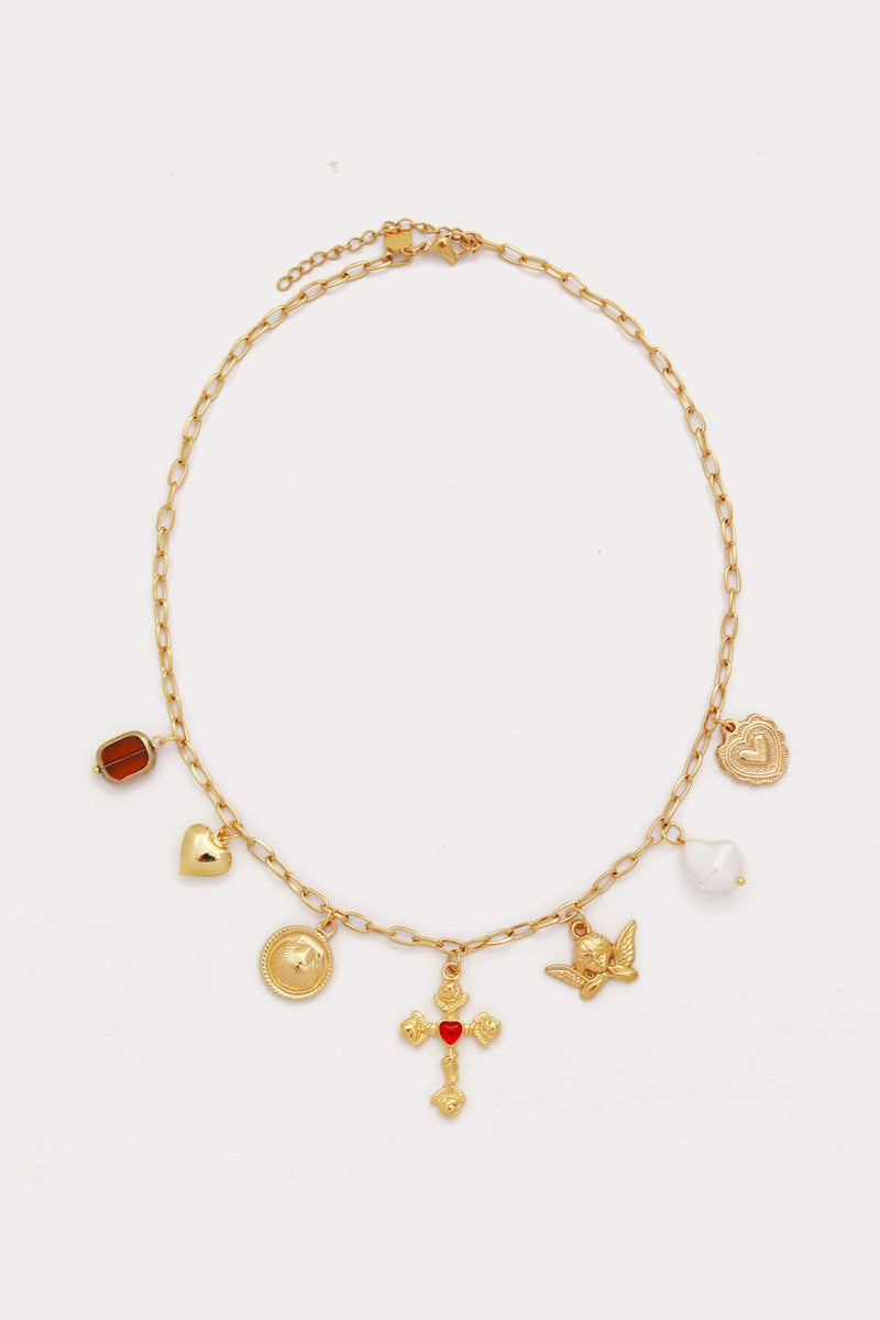 Nirvana Charm Necklace, Gold