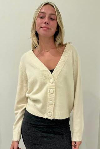 Knit Button up Cardigan, Off White