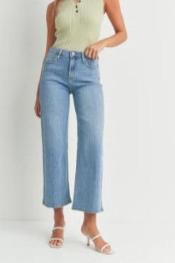 Slim Wide Leg, Medium Denim