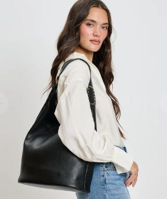 Jacqueline Hobo Bag, Black