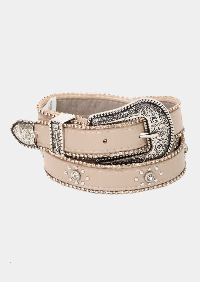 Western Inspired Basic Belt, Khaki