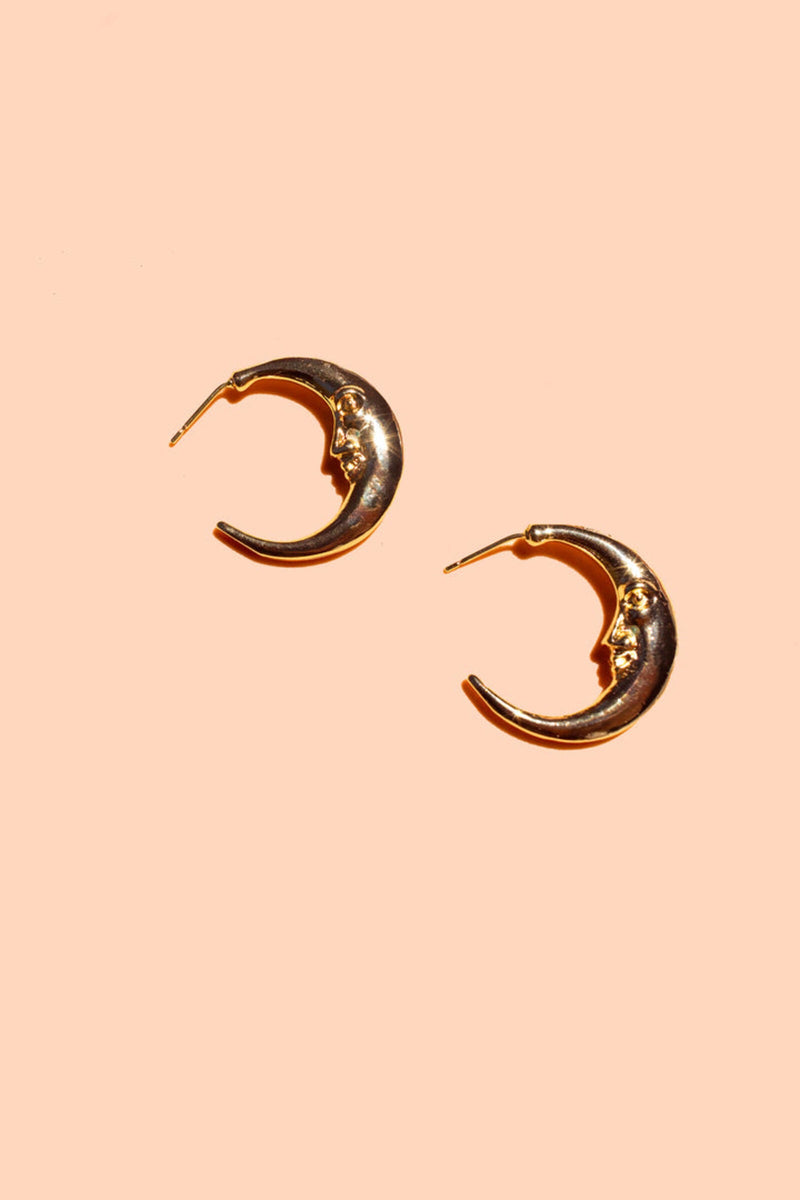 Moonstruck Hoops, Gold