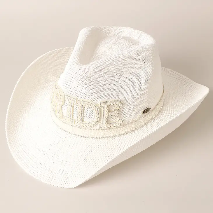 Bride Cowboy Hat, White