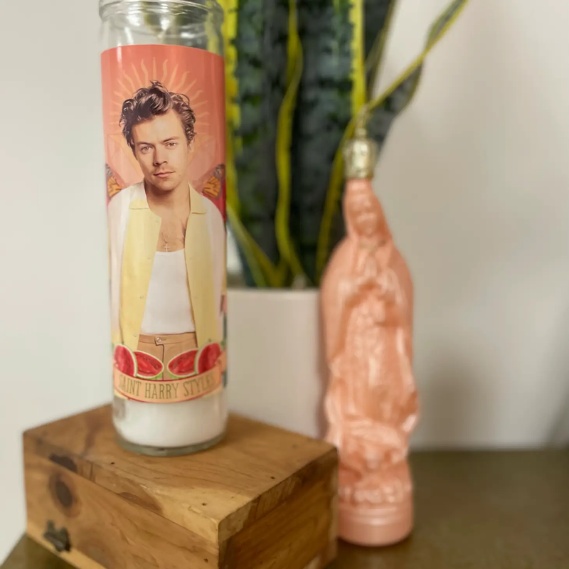 Harry Styles Prayer Saint Candle