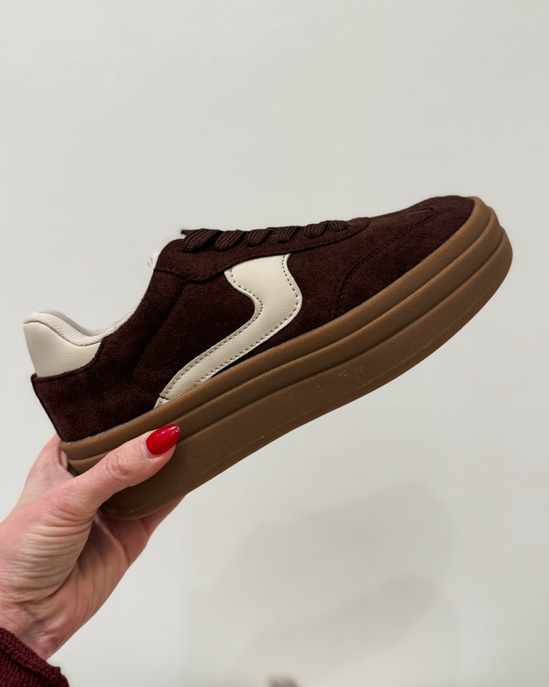 Shelby Platform Sneaker, Brown