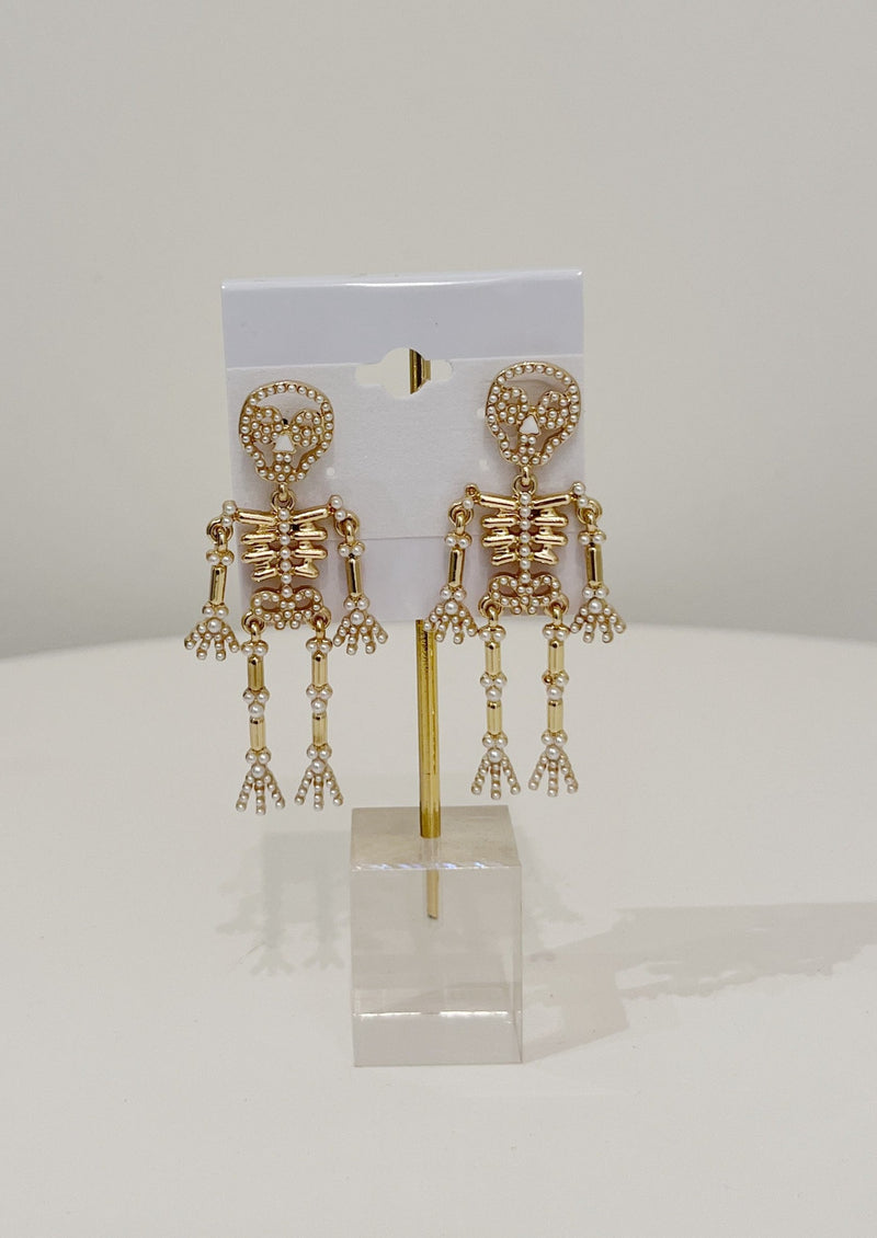 Skeleton Earrings, Clear