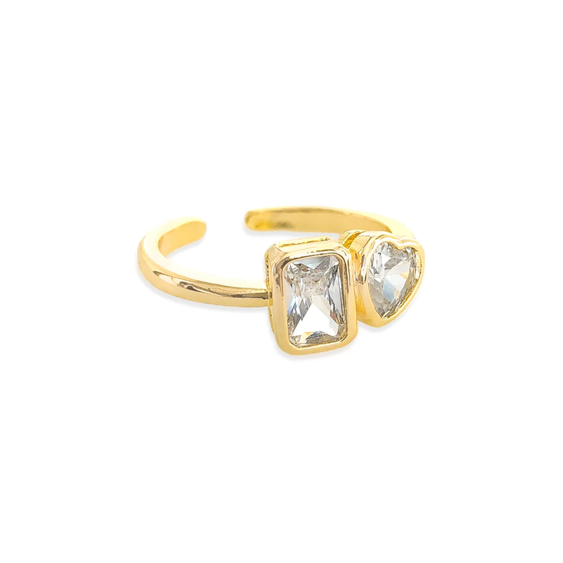 Small Dual Ring, Gold