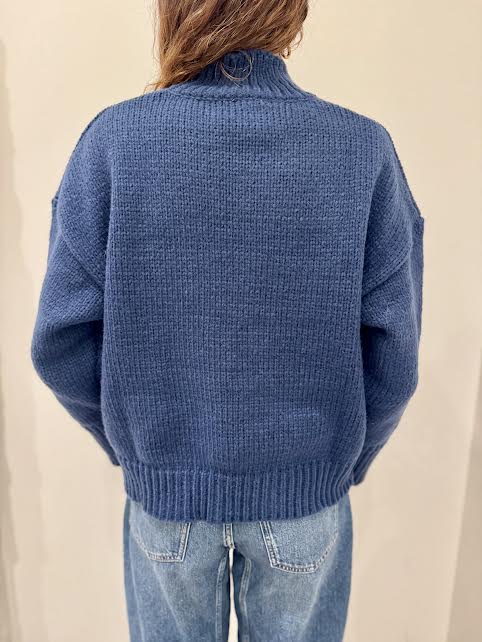 Ski Turtleneck Sweater, Blue