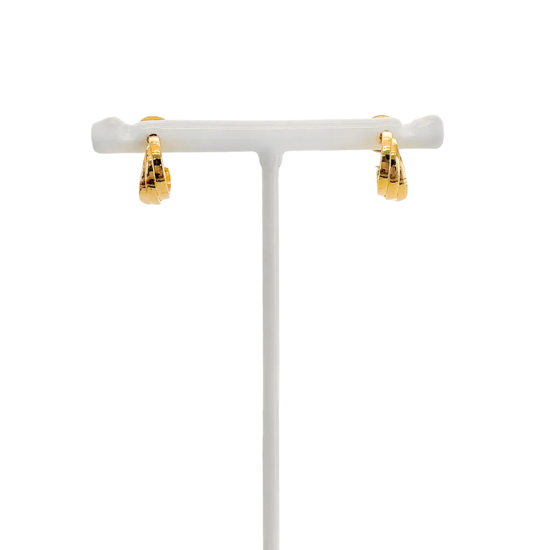 Tiny Layered Huggie Earring, Gold