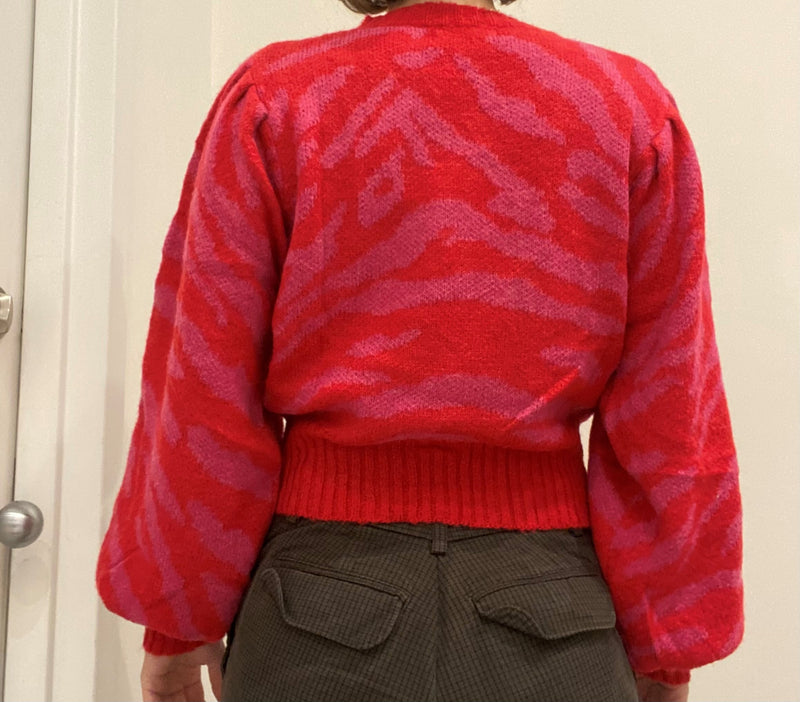 Mavis sweater top, rasberry